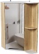 Mixline Мебель для ванной Корнер 67.5 R угловая белая/дуб – фотография-25
